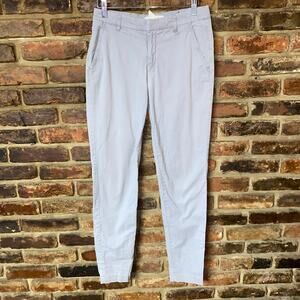 H&M LOGG Gray Flat Front Chino Skinny Ankle Khaki Pants Women's Size 4